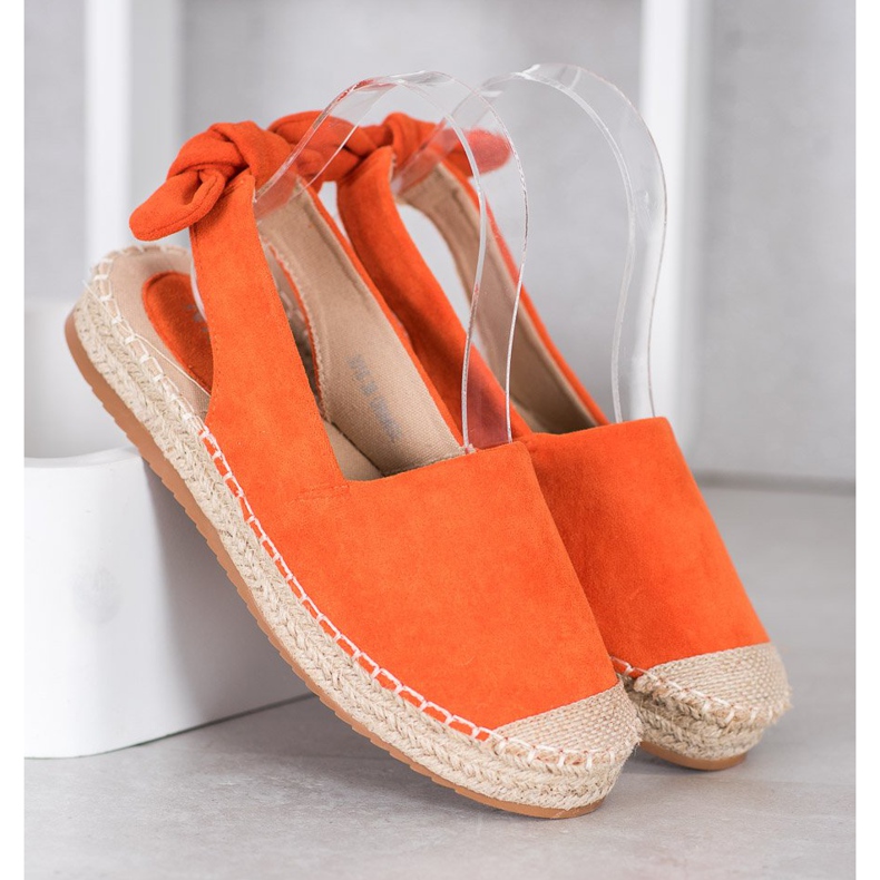 Nio Nio Espadrile cu toc descoperit portocale 1 Nio Nio Espadrile cu toc descoperit portocale 1