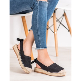 Nio Nio Espadrile cu toc descoperit negru 1
