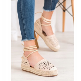 Bella Star Espadrile legate pe platformă bej 2 Bella Star Espadrile legate pe platformă bej 2