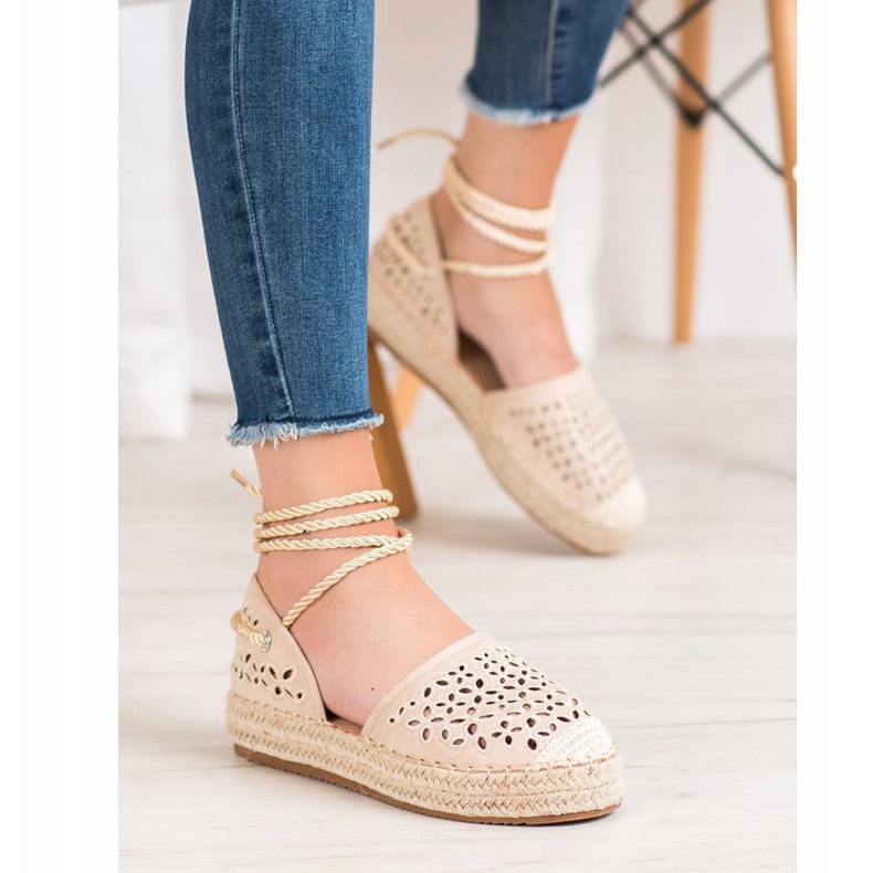 Bella Star Espadrile legate pe platformă bej 2 Bella Star Espadrile legate pe platformă bej 2