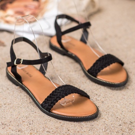 Laura Mode Sandale negre casual negru 2