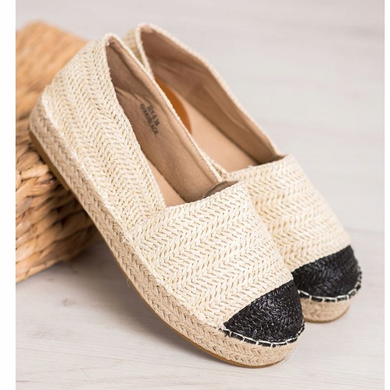SHELOVET Espadrile la modă pe platformă bej 2 SHELOVET Espadrile la modă pe platformă bej 2