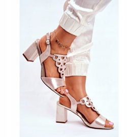 Vinceza Sandale Femei Suede Golden Vision de aur 2