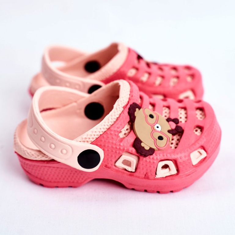 Giolan Papuci pentru copii Foam Crocs Red Sweet Teddy roșu multicolor 2