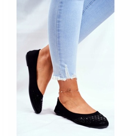 Le Scarpe Balerini negri pentru femei cu zirconiu cubic Amantero negru 2