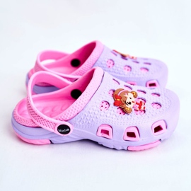 Giolan Papuci pentru copii Foam Crocs Violet Girl roz 2