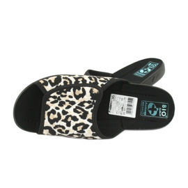 Papuci de damă Adanex 13795 panther bej negru 4