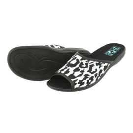 Papuci de dama Adanex 24957 leopard alb negru 3