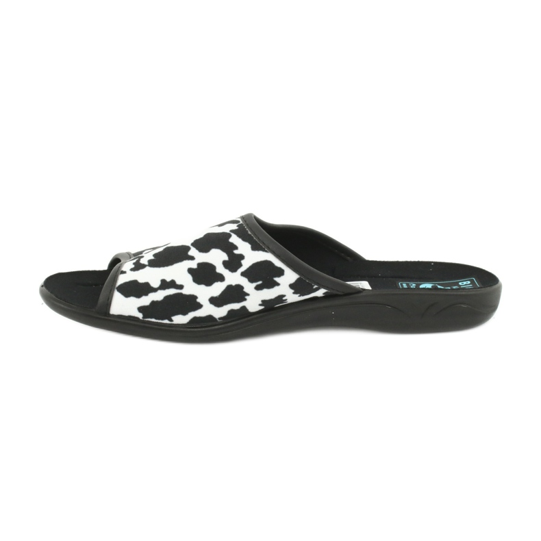 Papuci de dama Adanex 24957 leopard alb negru 1