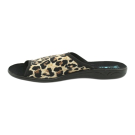 Papuci de damă Adanex 13794 leopard bej maro negru 1