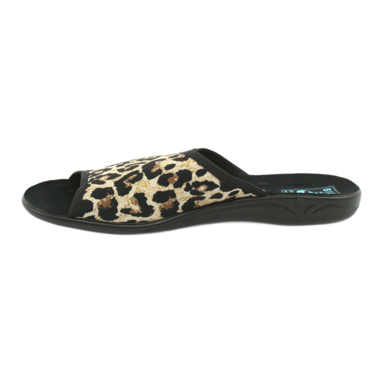 Papuci de damă Adanex 13794 leopard bej maro negru 1