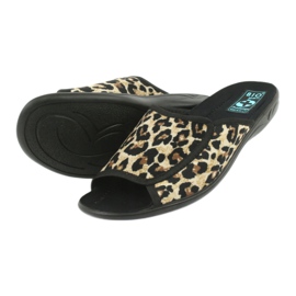 Papuci de damă Adanex 13794 leopard bej maro negru 3