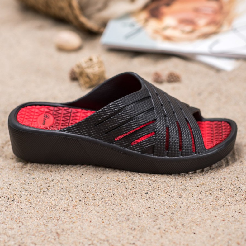 Bona Papuci ușori confortabili negru 2