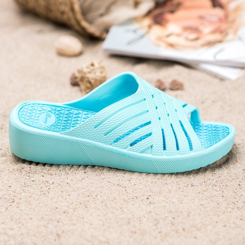 Bona Papuci ușori confortabili albastru 2