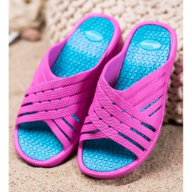 Bona Papuci ușori confortabili violet roz 2