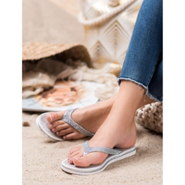 Bona Flip Flops Cu Sclipici gri 1
