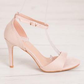 SHELOVET Tocuri clasice din piele de căprioară maro 2