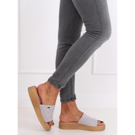 Papuci gri pentru femei G-576 Gri 2