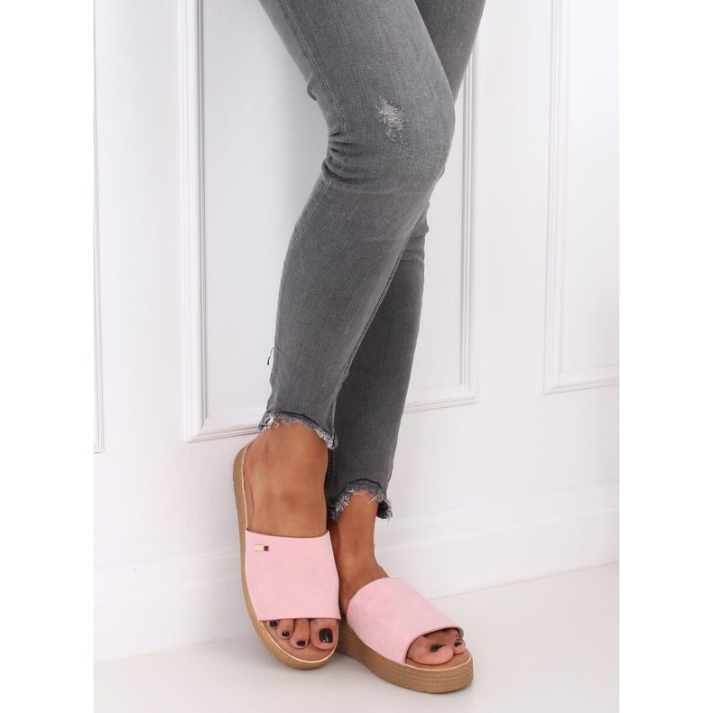 Papuci roz pentru femei roz G-576 Roz 2