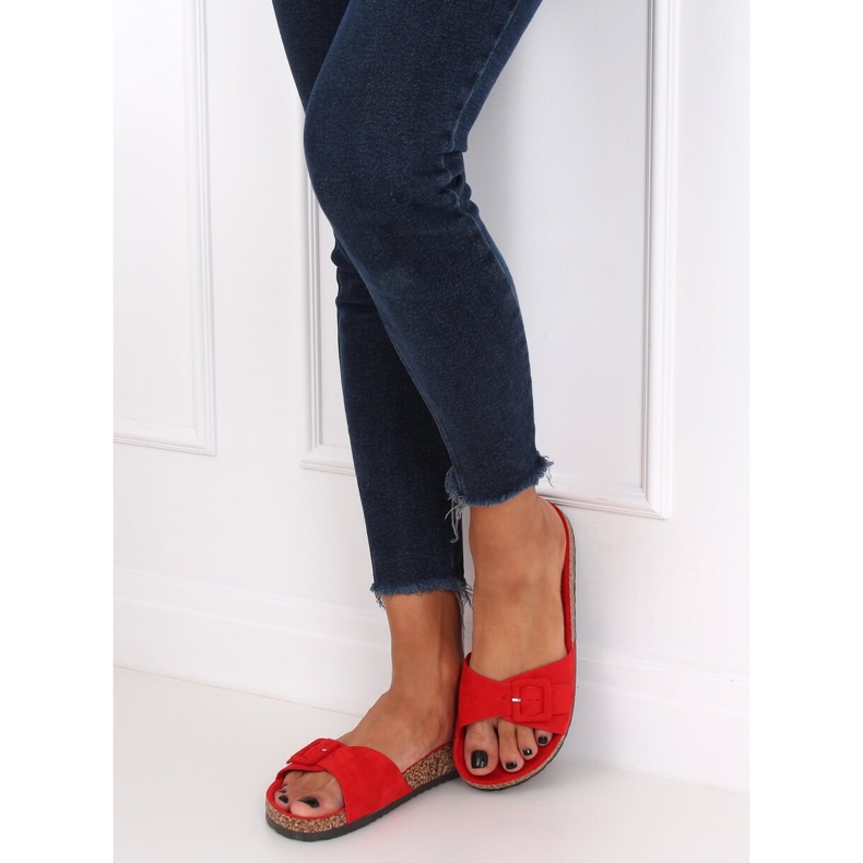 Papuci roșii G-5026 din plută roșie roșu 1