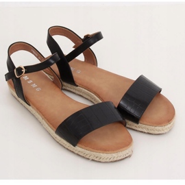 Sandale negre espadrile WH939 Negru 1