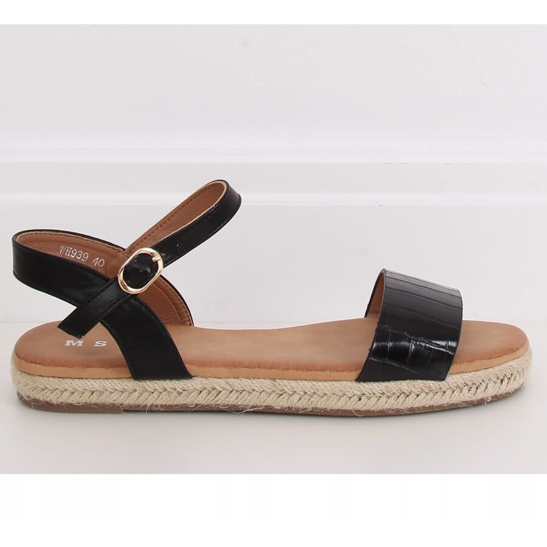 Sandale negre espadrile WH939 Negru 2