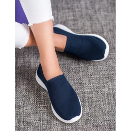 SHELOVET Pantofi Sport Slip On albastru 1