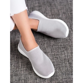 SHELOVET Pantofi Sport Slip On gri 1