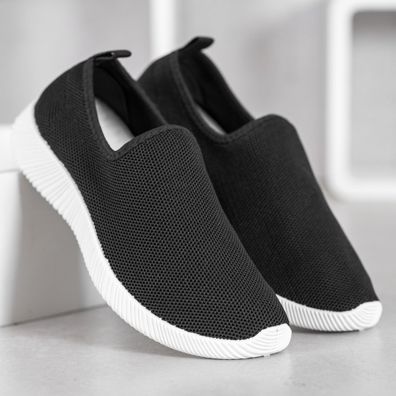 SHELOVET Pantofi Sport Slip On negru 1
