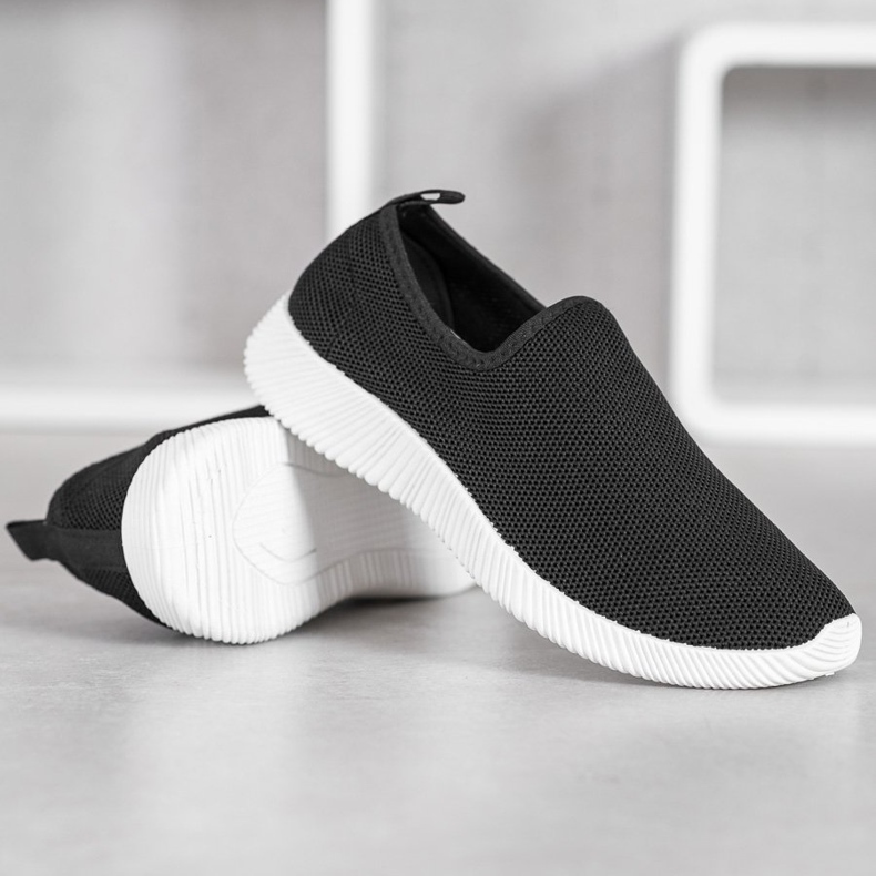 SHELOVET Pantofi Sport Slip On negru 2