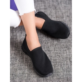 SHELOVET Pantofi Sport Slip On negru 1