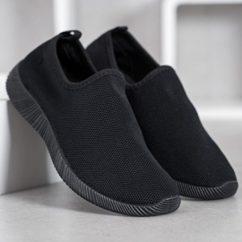 SHELOVET Pantofi Sport Slip On negru 2