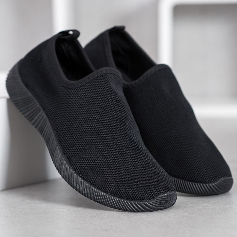 SHELOVET Pantofi Sport Slip On negru 2