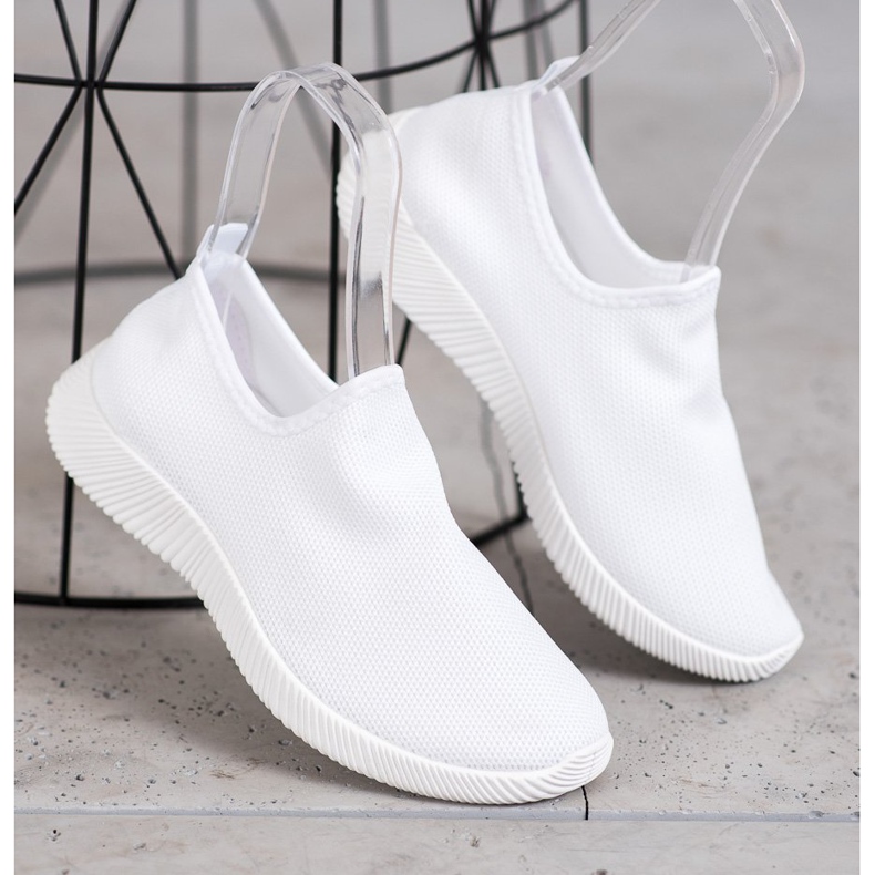 SHELOVET Pantofi Sport Slip On alb 1