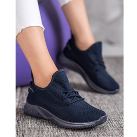 Super Mode Adidași ajurati albastru marin 2