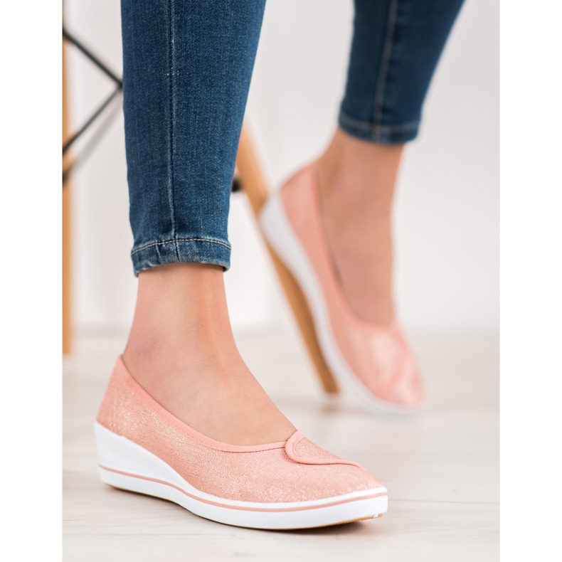 Comer Balerini cu sclipici roz 1