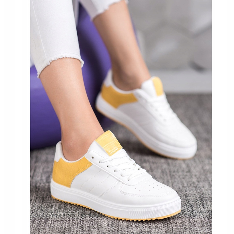 SHELOVET Încălțăminte elegantă pe platformă alb 2