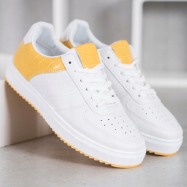 SHELOVET Încălțăminte elegantă pe platformă alb 1