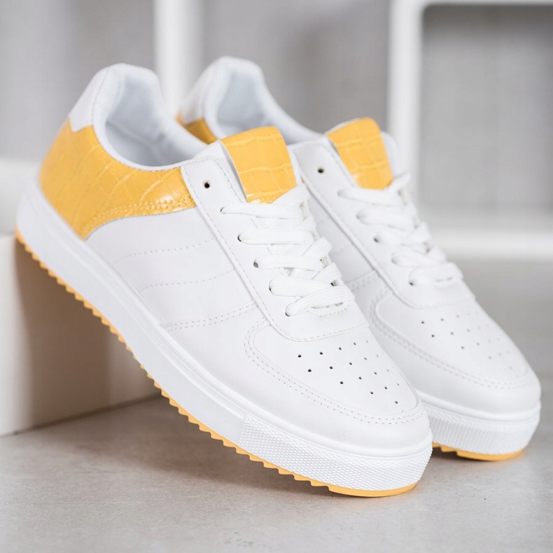 SHELOVET Încălțăminte elegantă pe platformă alb 1