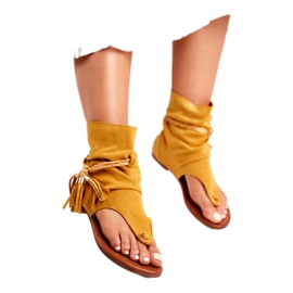 SEA Sandale de damă Flip-flops With a Shank Yellow SL1011 Madrit galben 1