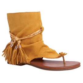 SEA Sandale de damă Flip-flops With a Shank Yellow SL1011 Madrit galben 3