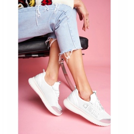 Încălțăminte sport pentru femei Big Star White FF274A410 alb gri 2