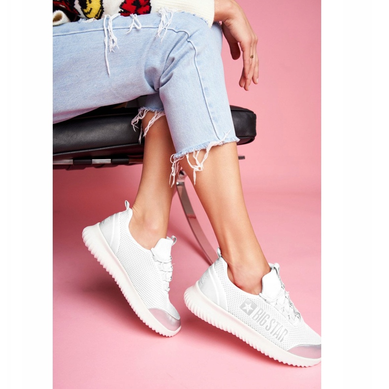 Încălțăminte sport pentru femei Big Star White FF274A410 alb gri 2