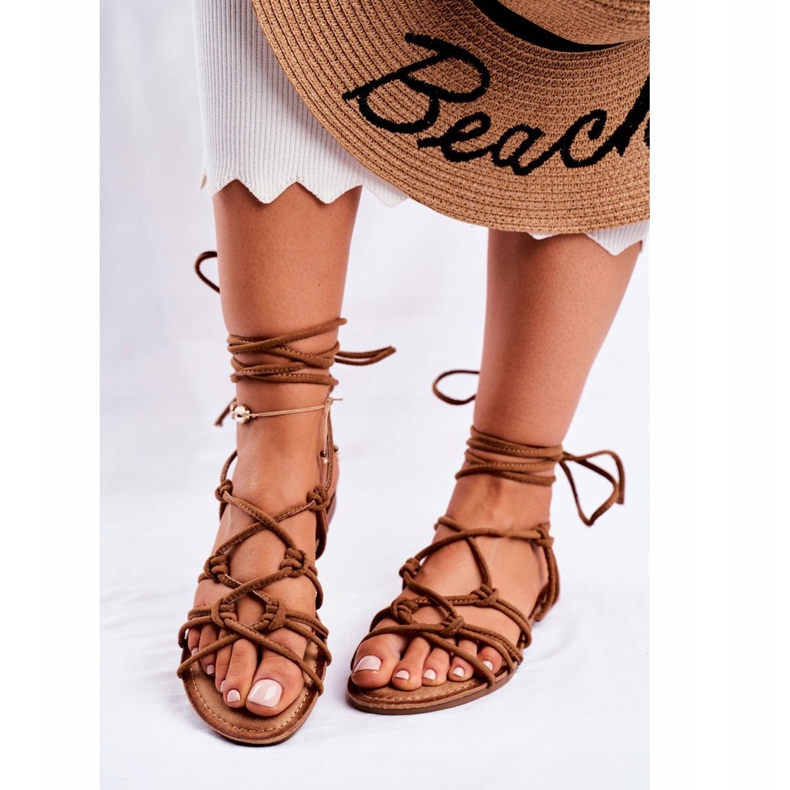 PS1 Sandale de dama Legat Camel Negros maro 2