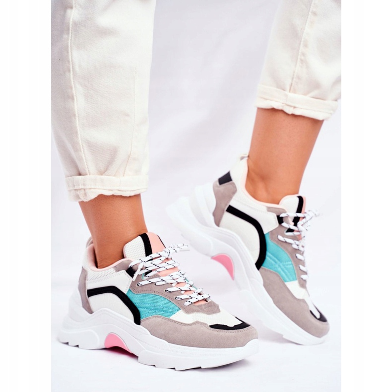 PS1 Încălțăminte sport pentru femei Adidași albi și verzi Mindanao negru roz gri verde 2