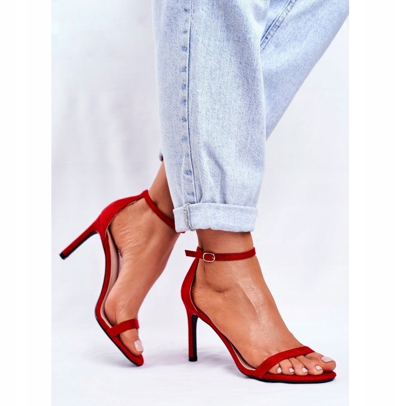 PS1 Sandale Femei Pe Toc Clasic Roșu Basilian roşu 1
