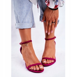 PS1 Sandale pentru femei pe toc clasic Fuchsia Mintore roz 4
