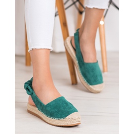 Nio Nio Espadrile cu toc descoperit verde 1