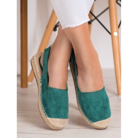 Nio Nio Espadrile cu toc descoperit verde 2