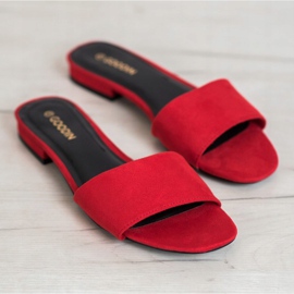 Goodin Flip-flops pe toc plat roșu 2